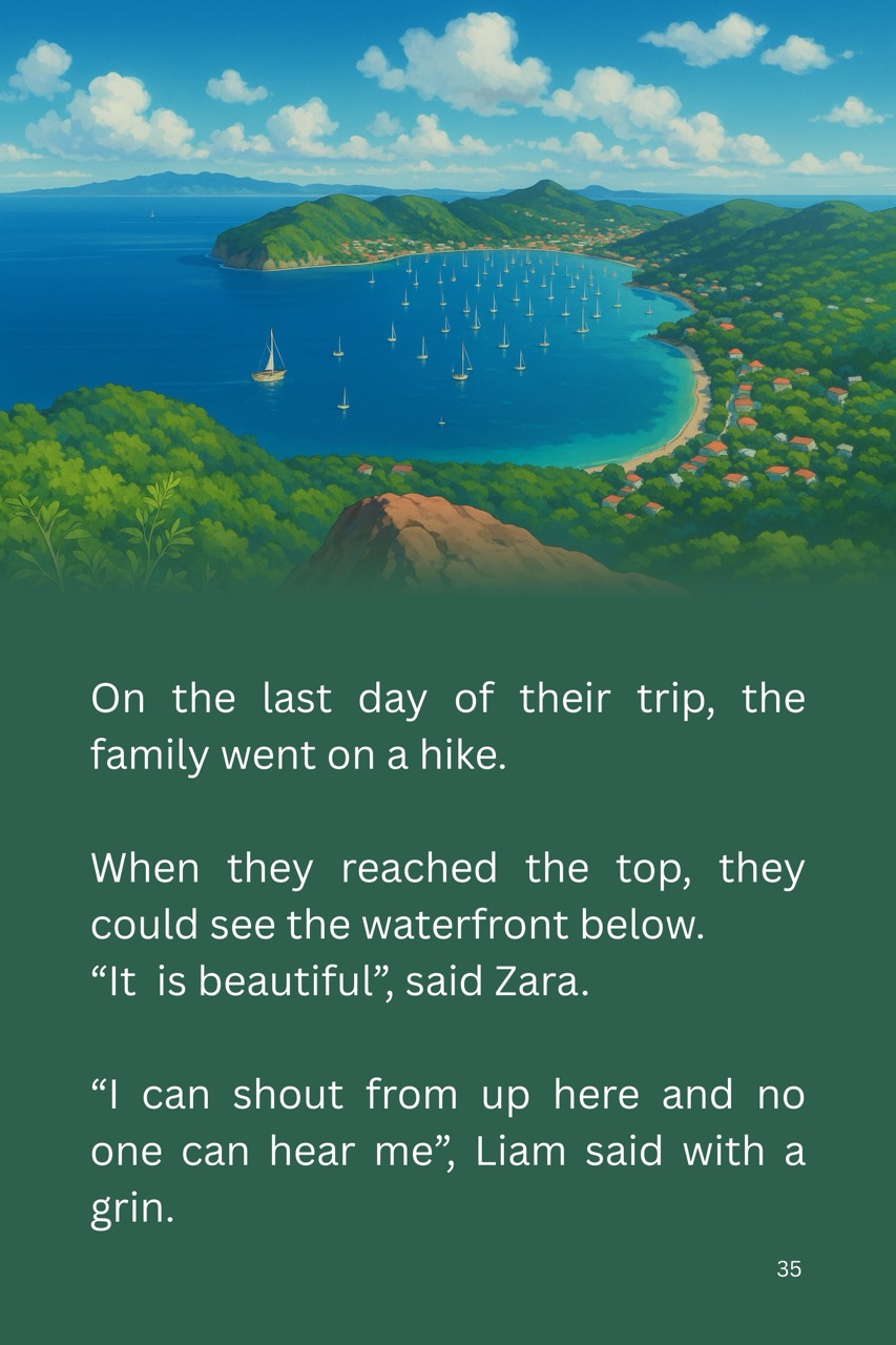 Hike overlooking harbor